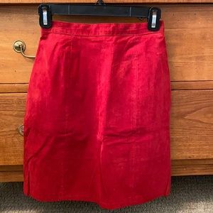 🦊 Vintage Suede Leather Skirt